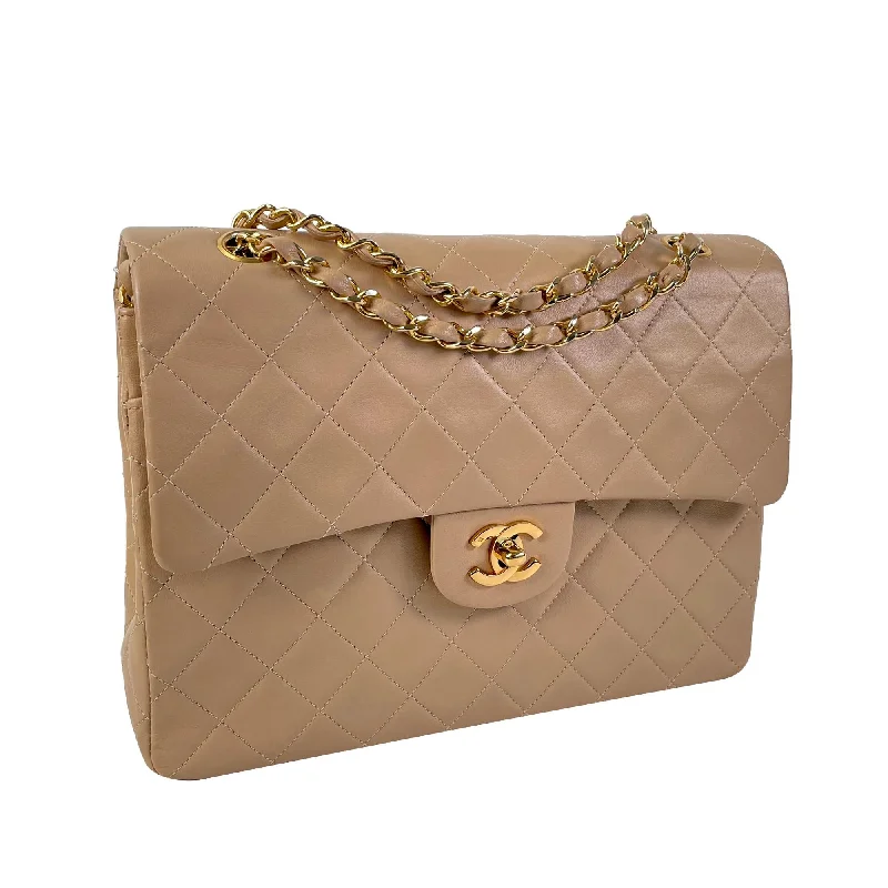 Chanel bags with intricate metal hardwareChanel Medium Tall Classic Lambskin Double Flap (zWn37H)