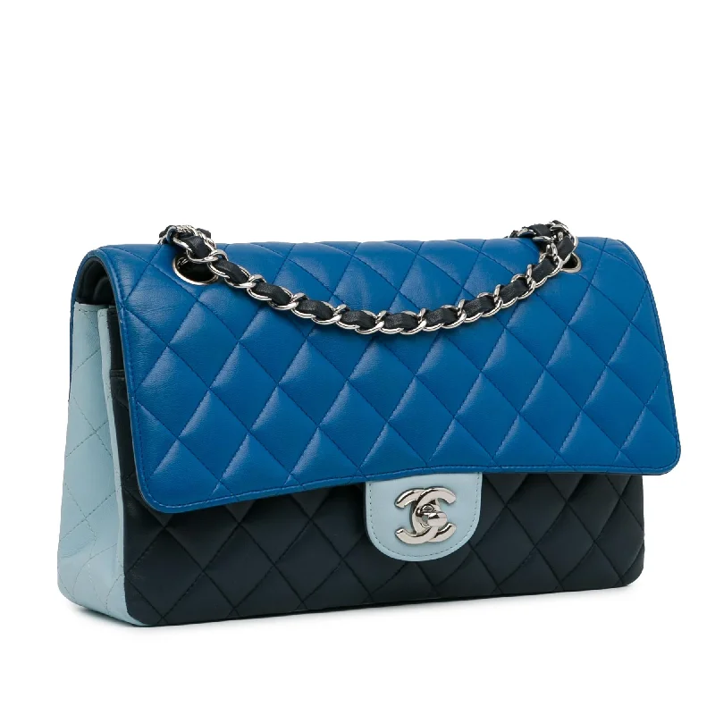 Chanel bags with the perfect balance of luxury and functionalityChanel Medium Tricolor Lambskin Double Flap (9xy5Fb)