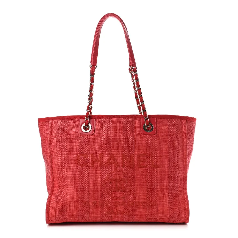 Chanel bags for women with a taste for high fashionCHANEL Mixed Fibers Striped Deauville Tote