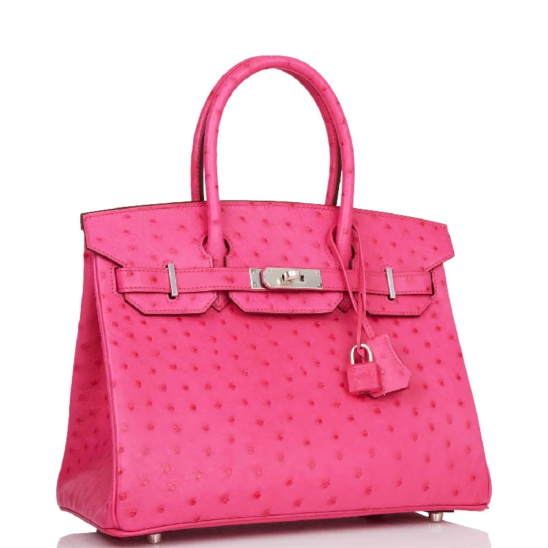 Hermes Birkin Bags with a Removable Interior OrganizerHermes Birkin 30 Rose Tyrien Ostrich Palladium Hardware