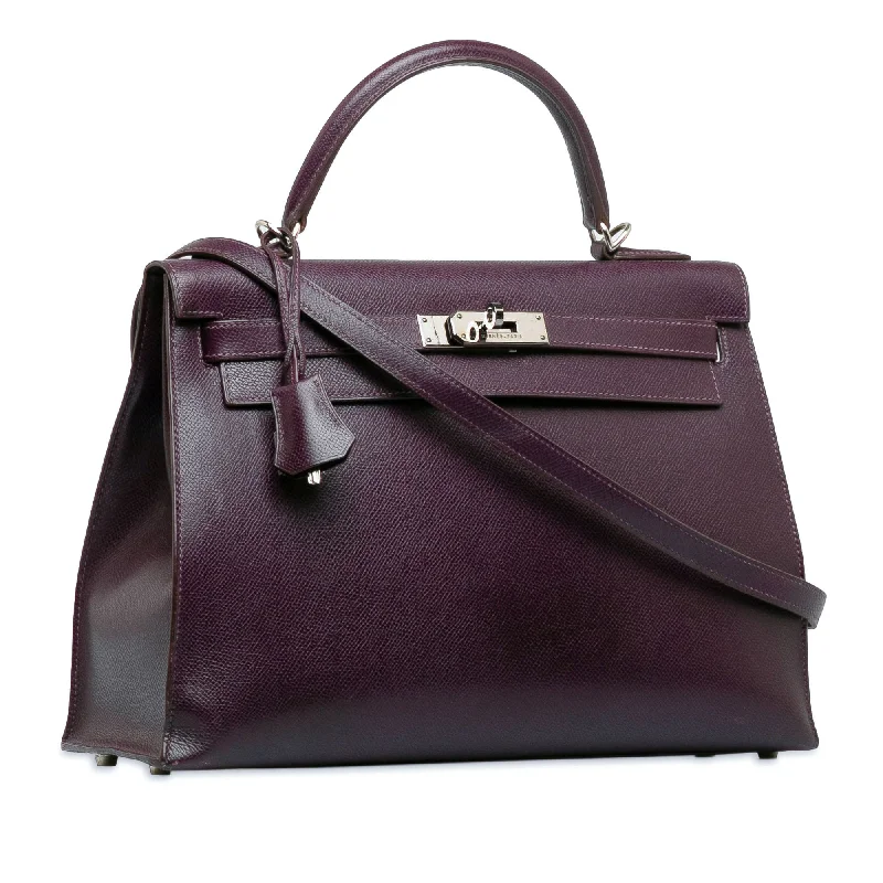 ·HERMES 2002 Veau Graine Lisse Kelly Sellier 32 Satchel