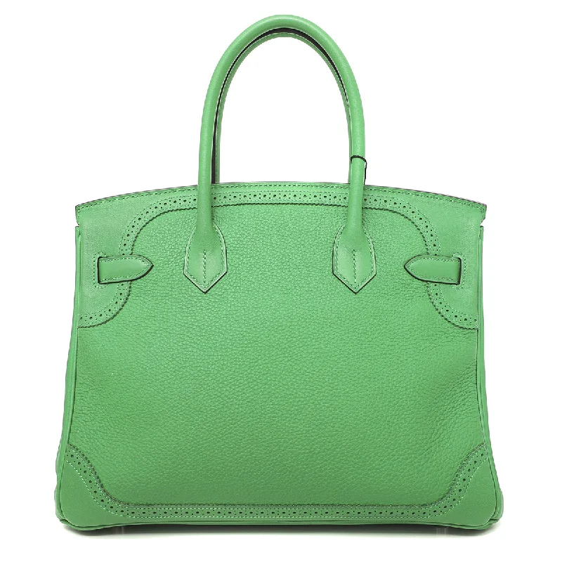 Hermes Birkin Bags with a Reinforced Bottom Panel for LongevityHermes Bamboo Birkin Ghillies 30 Limited