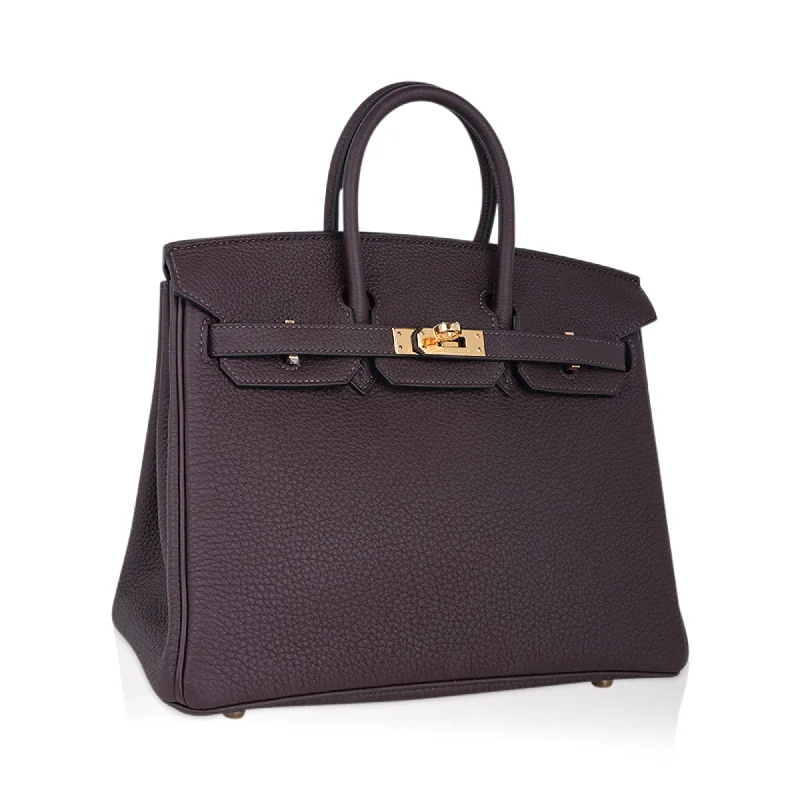 Hermes Birkin Bags with a Removable Interior OrganizerHermes Birkin 25 Bag Chocolat Gold Hardware Togo Leather