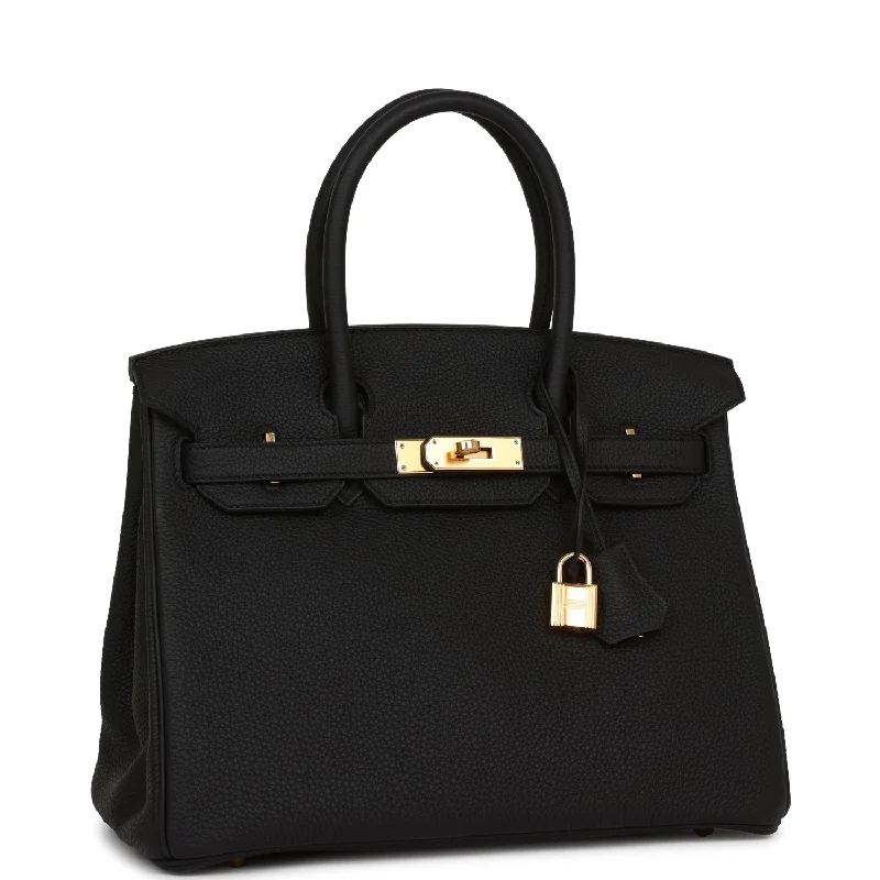 Hermes Birkin Bags with a Removable Coin Purse AttachmentHermes Birkin 30 Black Togo Gold Hardware