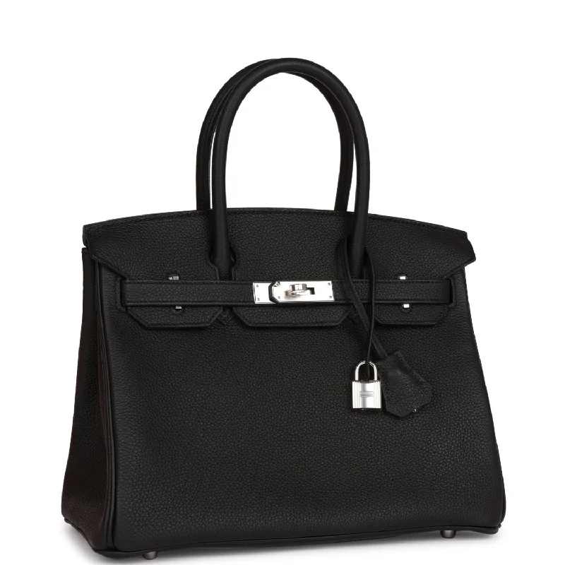 Hermes Birkin Bags with a Detachable Keychain HolderHermes Birkin 30 Black Togo Palladium Hardware