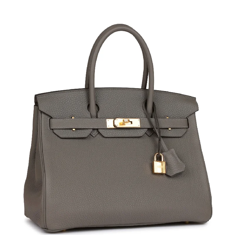 Hermes Birkin Bags with a Removable Interior OrganizerHermes Birkin 30 Gris Meyer Togo Gold Hardware