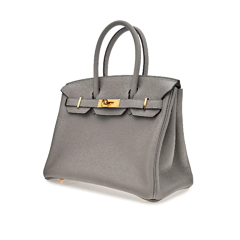 Hermes Birkin Bags with a Removable Coin Purse AttachmentHermes Birkin 30 Gris Togo Leather Gold Hardware