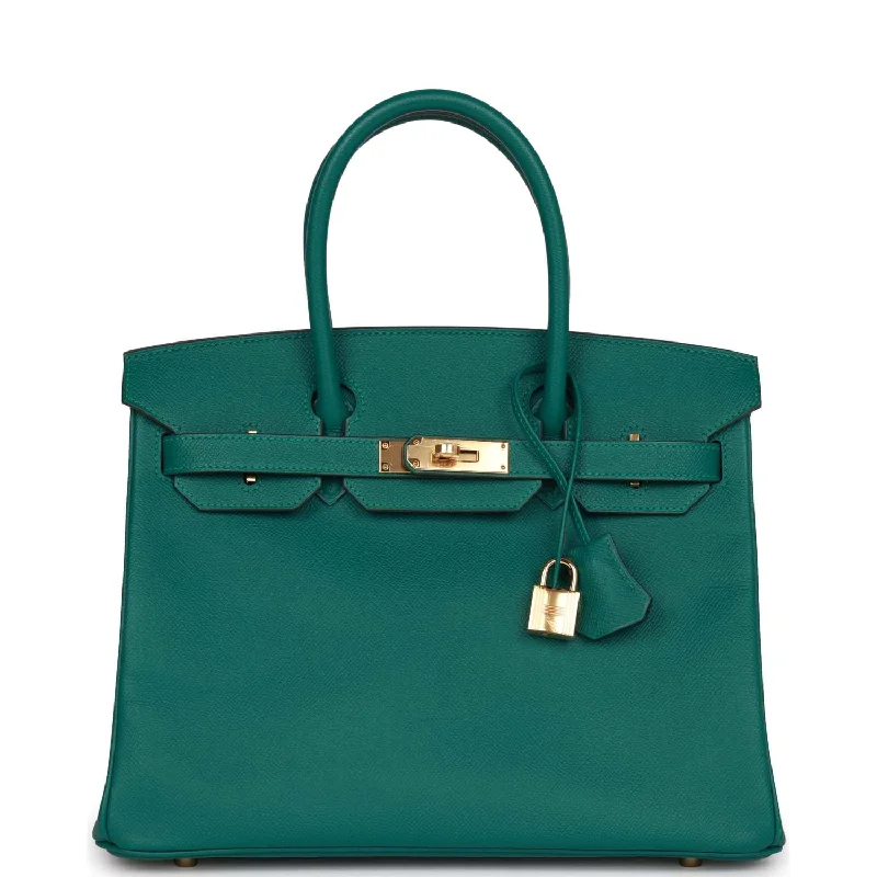 Limited Edition Hermes Birkin Bags with Exclusive ColorwaysHermes Birkin 30 Malachite Epsom Gold Hardware