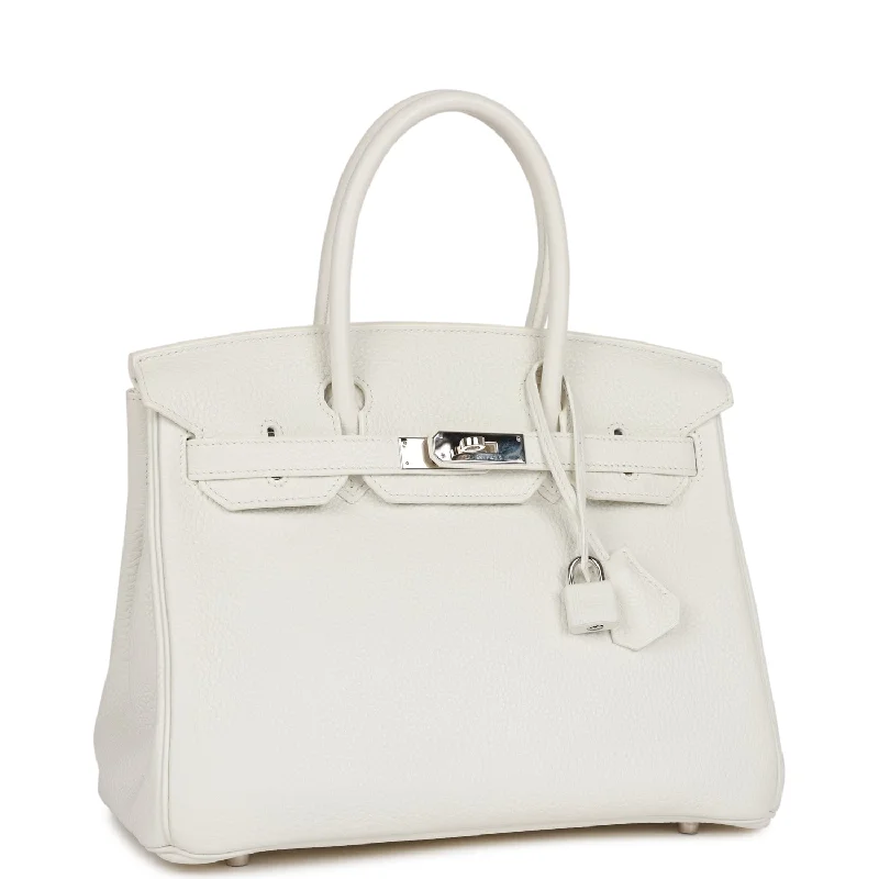 Hermes Birkin Bags in a Soft Coral Pink for a Feminine and Playful VibeHermes Birkin 30 White Clemence Palladium Hardware