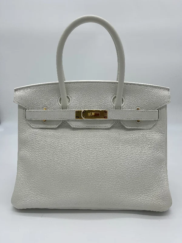 Hermes Birkin Bags with a Detachable Keychain HolderHermes Birkin 30 White Togo Gold Hardware