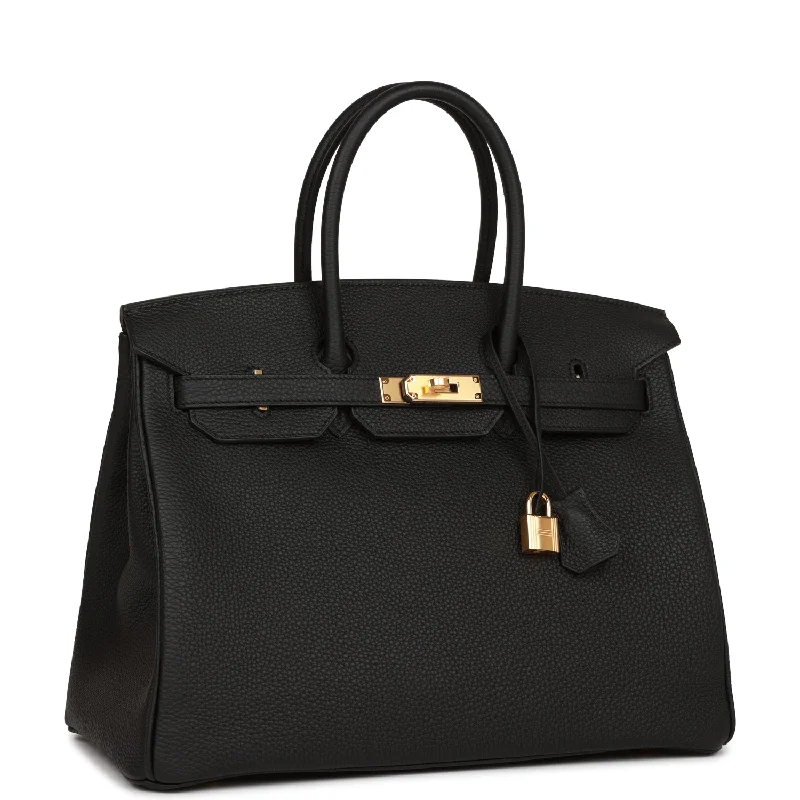 Hermes Birkin Bags in a Dark Chocolate Brown for a Warm and Inviting AestheticHermes Birkin 35 Black Togo Gold Hardware