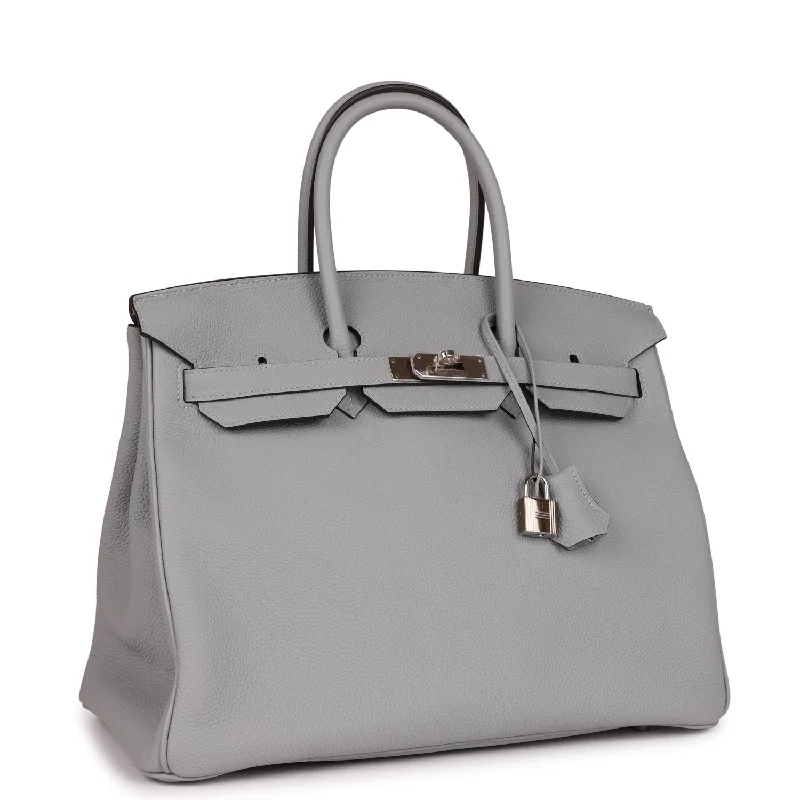 Hermes Birkin Bags in a Light Beige for a Soft and Sophisticated AestheticHermes Birkin 35 Bleu Glacier Togo Palladium Hardware