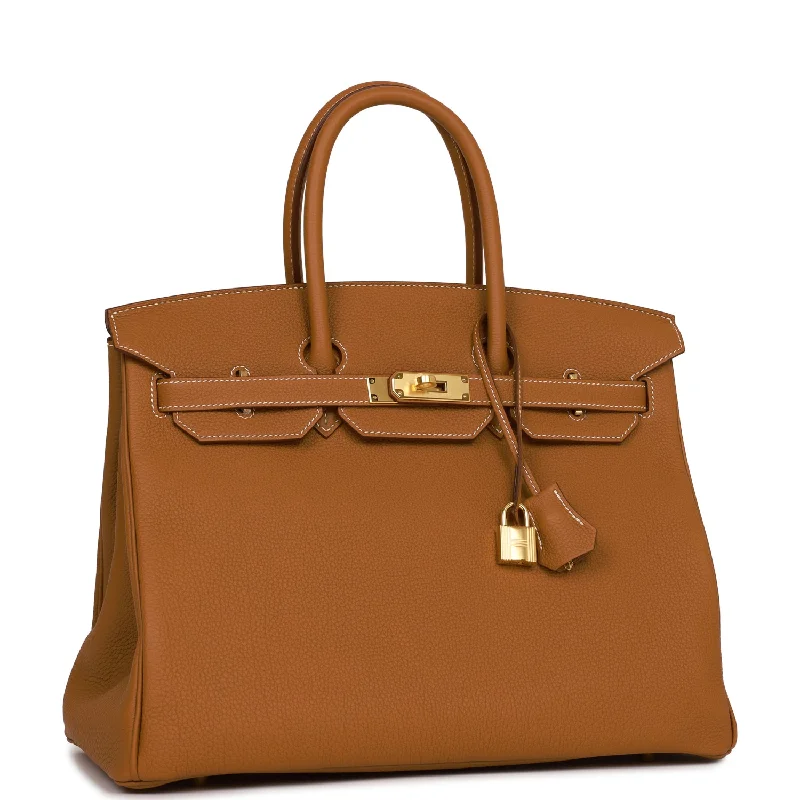 Hermes Birkin Bags with a Detachable Keychain HolderHermes Birkin 35 Gold Togo Gold Hardware