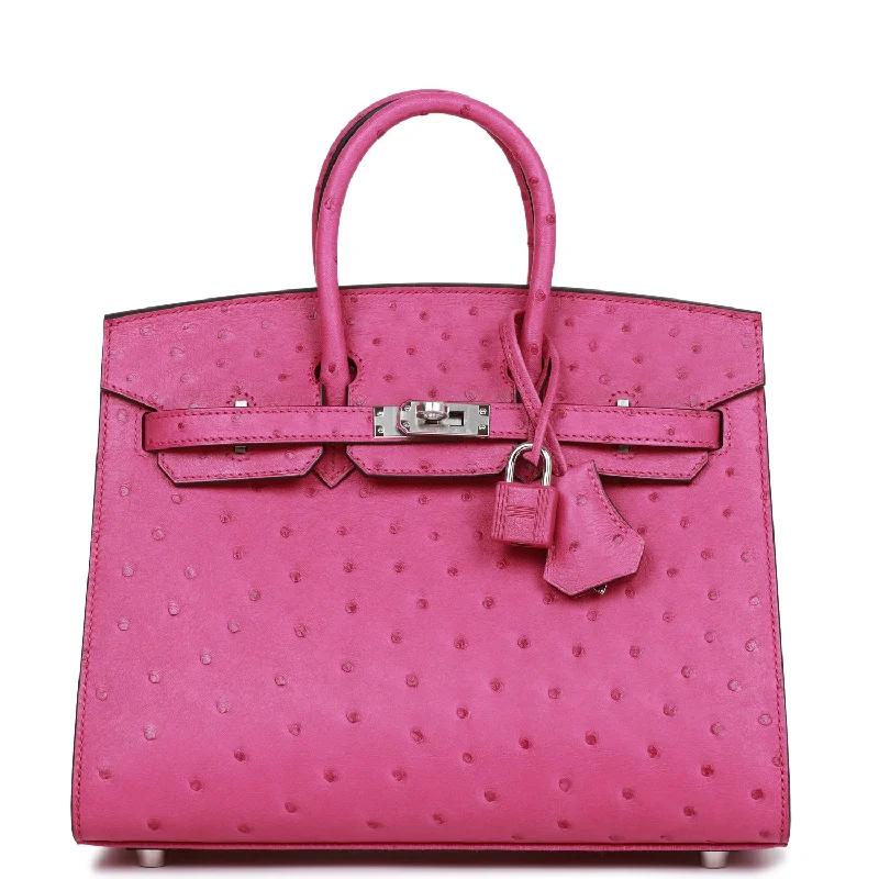 Hermes Birkin Bags with a Removable Interior OrganizerHermes Birkin Sellier 25 Rose Pourpre Ostrich Palladium Hardware