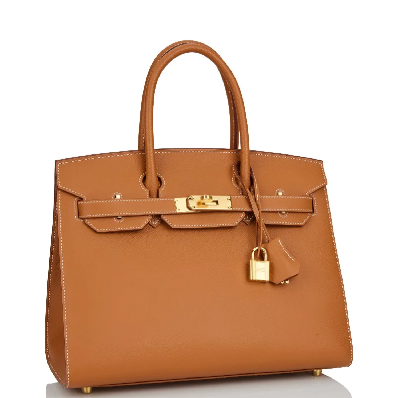 Hermes Birkin Bags with Custom - Engraved Hardware for PersonalizationHermes Birkin Sellier 30 Gold Epsom Gold Hardware