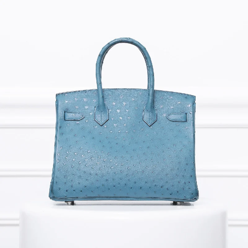 Hermes Birkin Bags in a Neutral Taupe Color for VersatilityHermes Cobalt Ostrich Birkin 30