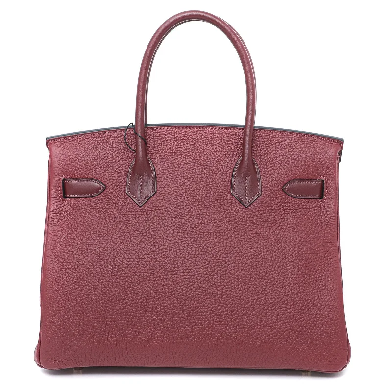 Hermes Birkin Bags with a Woven Leather Strap DetailHermes Rouge H Clemence-Swift Birkin 30