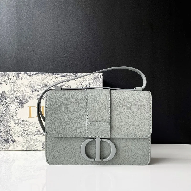 Luxury Christian Dior crossbody bags with a chain - link strapChristian Dior Azure Gray GraChristian Diorent Handle Bag