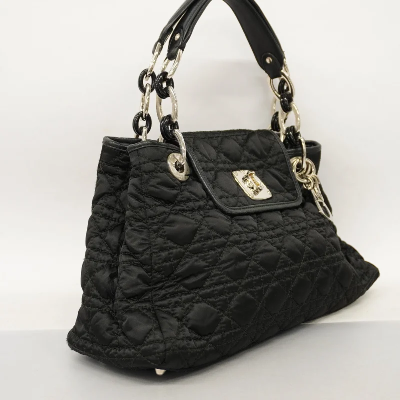 Christian Dior bags with a quilted pattern and gold - toned hardwareCHRISTIAN DIORAuth  Tote Bag Canage Women's Nylon Handbag Black