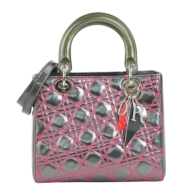 Christian Dior handbags with a detachable mirror for on - the - go touch - upsDior Lady Dior Shoulder Bag